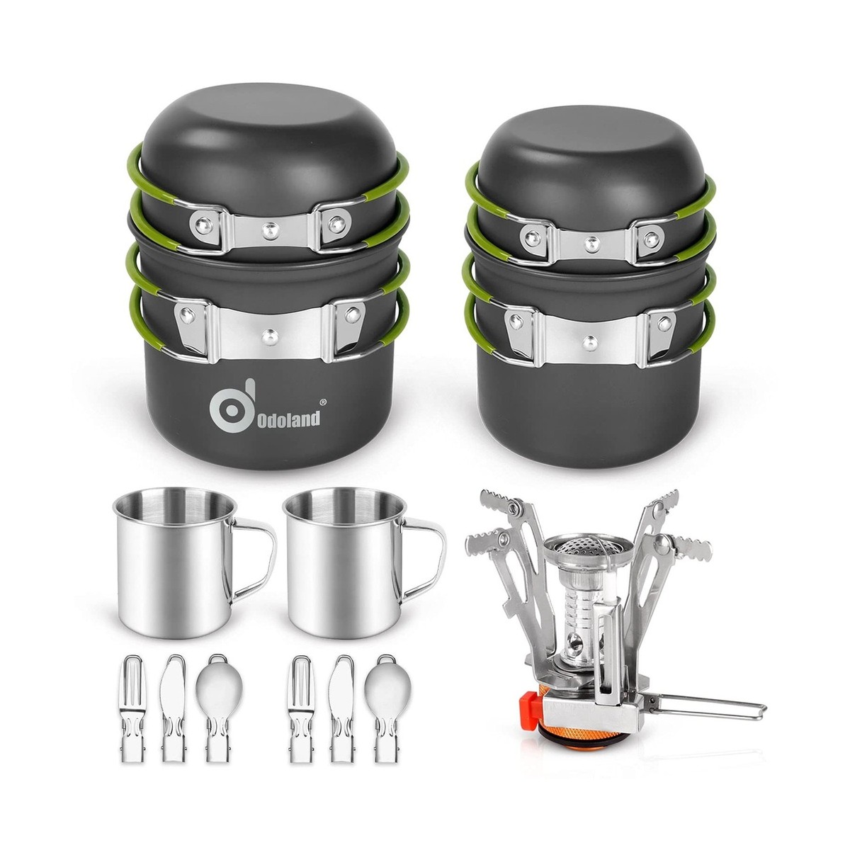 Pots Best Lightweight Backpacking Mess Kit Odoland 16pcs Camping