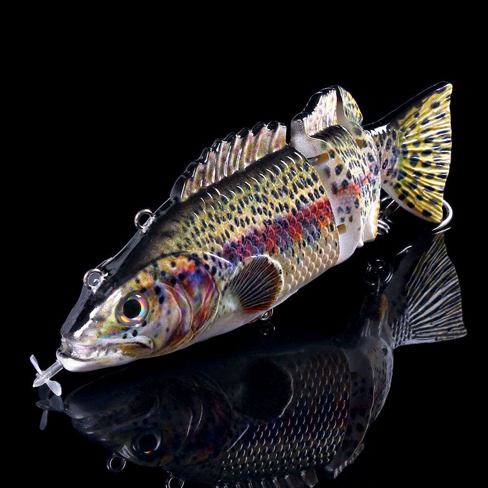 4x Robotic Live Fishing Lure 15cm/54g Jointed Bait Electric Swimbait USB Wobbler - Image 14