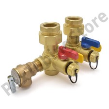 Lead-Free 1" IPS Tankless Water Heater Valve Kit - Takagi Rinnai Noritz Rheem