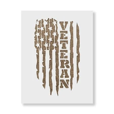 Veteran American Flag Stencil
