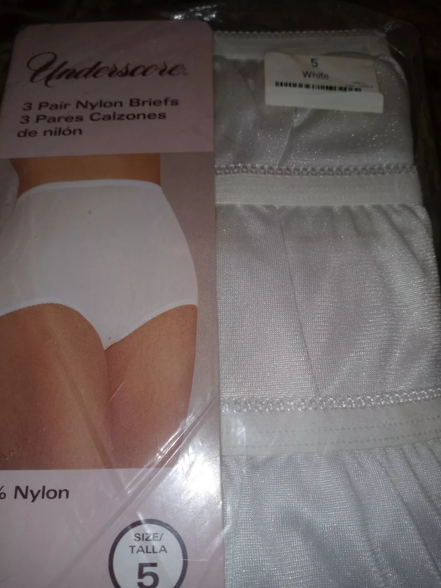 Vintage Women s 100 Nylon Briefs White Granny Panties Underscore