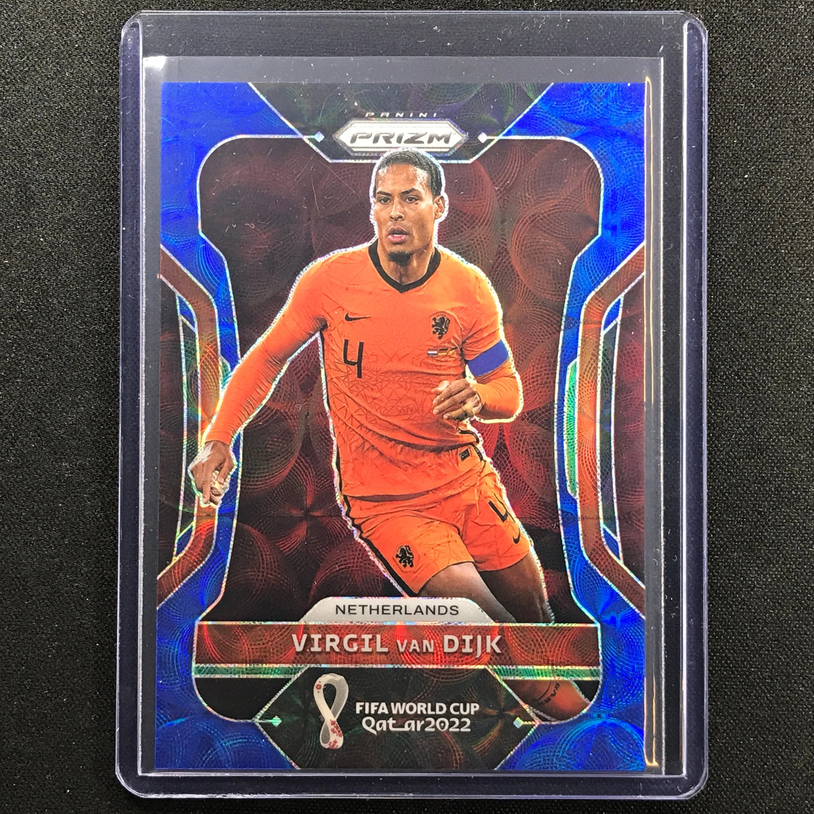 2022 Prizm Fifa World Cup Qatar Virgil Van Dijk Choice Blue Scope 105/135