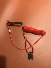 OMC Johnson Emergency Stop Kill Switch Safety RED Lanyard key clip VOL