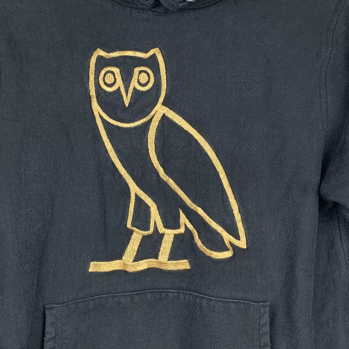 Rare Size Small Drake OVO OG Owl Hoodie Black Gold Embroidered