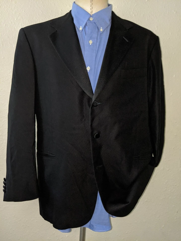 46R HOLLAND & SHERRY Dinner Evening Cocktail Diamond Texture Blazer Jacket 56 EU - Image 4 of 4