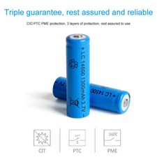 2-6Pcs 14500 3.7V Li-ion Rechargeable Battery Batteries For Flashlights Lasers