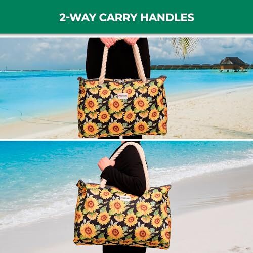 Beach Bag and Pool Bag. Has Airtight Pouch, Ton of Pockets. Beach Tote is Family - Picture 4 of 16