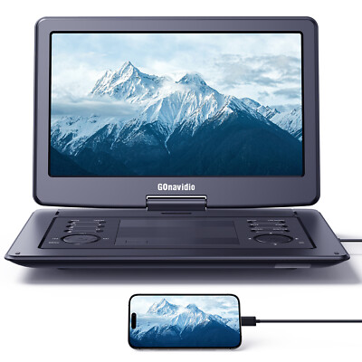 19'' Tragbarer DVD Player 16'' 1600x900 Drehbar Bildschirm AKKU HDMI USB AV-IN/OUT
