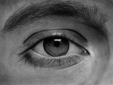 Original Hyperrealistic Eye Drawing (FRAMED)