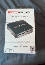 Schumacher Red Fuel Station 4-port Usb Charger High-speed Charging Hub For Dev