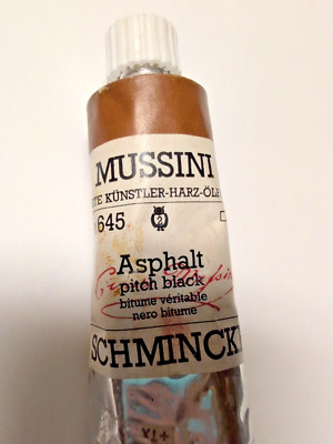 Schmincke : Mussini Oil Paint : Artists Quality :35ml :Asphalt NEW