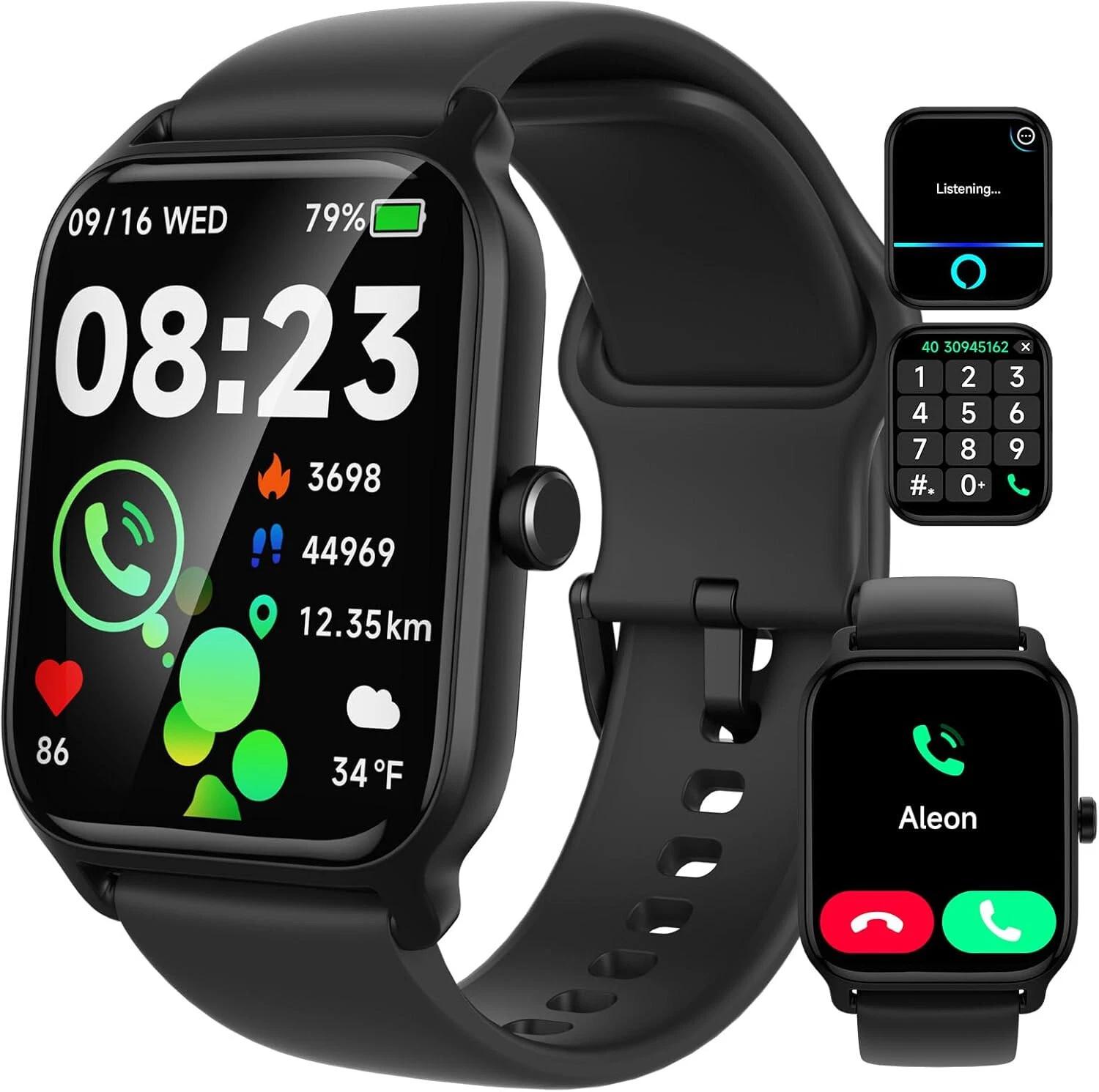 Smart Watch Women Men with Phone Function Wristwatch for iPhone Samsung Huawei