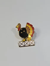 Turkey 3 Strikes Bowling Lapel Pin