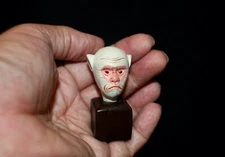 Vintage Hand Painted Mounted Chinese Plaster Head from Penang, Malaysia