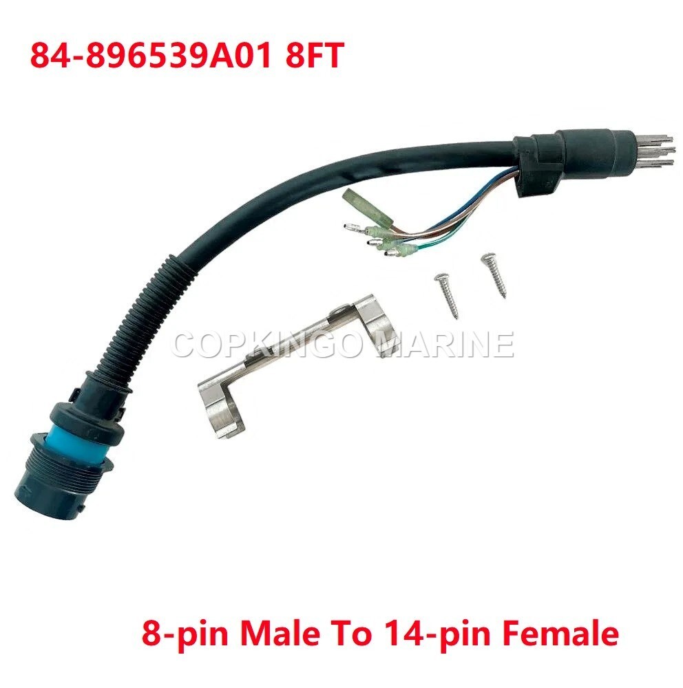 Adapter 8-pin Male To 14-pin Female 8FT for Mercury Outboard Motor