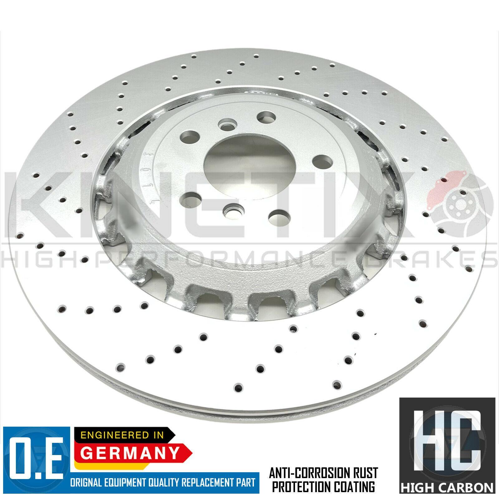 FOR BMW M5 F10 REAR LEFT RIGHT DRILLED BRAKE DISCS 396mm 34212284103 ...
