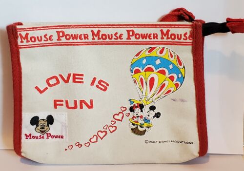 Sac de maquillage vintage Mickey Mouse années 1960 Walt Disney Productions souris puissance WDP - Photo 1 sur 12