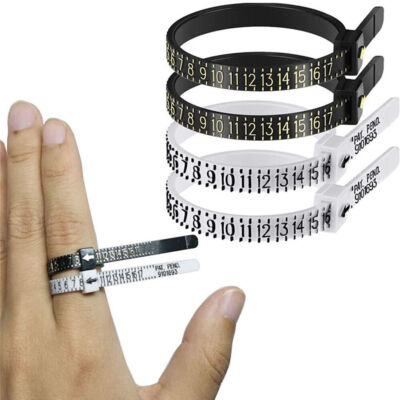 UK RING SIZER ADJUSTABLE MEASURE FINGER SIZE GAUGE FOR MEN WOMEN