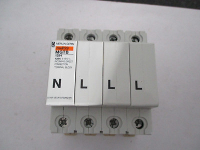 MERLIN GERIN MULTI 9 MGTB 1254 125 AMP EINGEHENDE DIREKTANSCHLUSSKLEMME