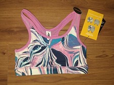 Avia Reversible Sports Bra, Girls Size XS 4/5 NWT Multicolor Eb6