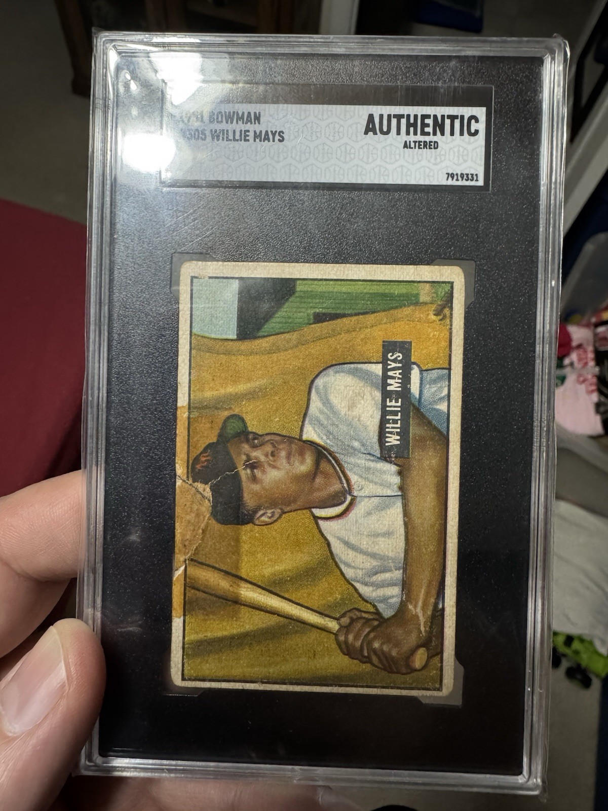 1951 Bowman #305 Willie Mays RC Rookie SGC Authentic altered HOF