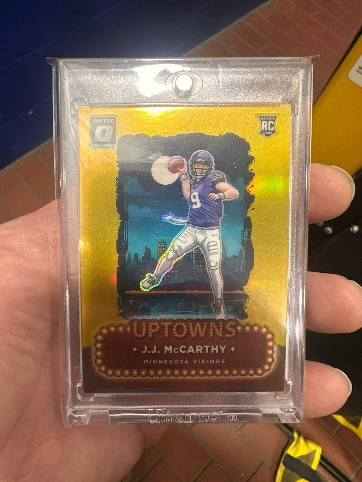 JJ McCarthy Panini Donruss Optic Uptowns #10 Gold