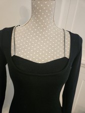 Little Black party dress nwith sparcle straps bodycon Mini Dress size M