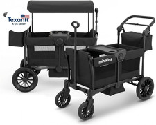 Wagon for Kids, 2-Seater Stroller Wagon with Removable Canopy, All Terrain Tires