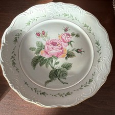Gibson China Dinner Plate 10in Floral Rose Go...