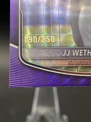 2025 Bowman Draft JJ Wetherholt Chrome Prospect Purple Geo 