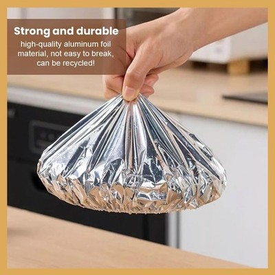 Food Covers 10 Pieces Aluminum Foil Reusable Food Containers Elastic