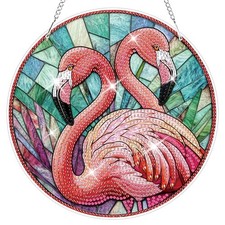 Flamingo Hanging Diamond Art Kits for Adults, Special Shaped Crystal Diamond ...