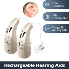 2xDigital Hearing Aids Noise Cancelling Rechargeable Severe Loss Sound Amplifier