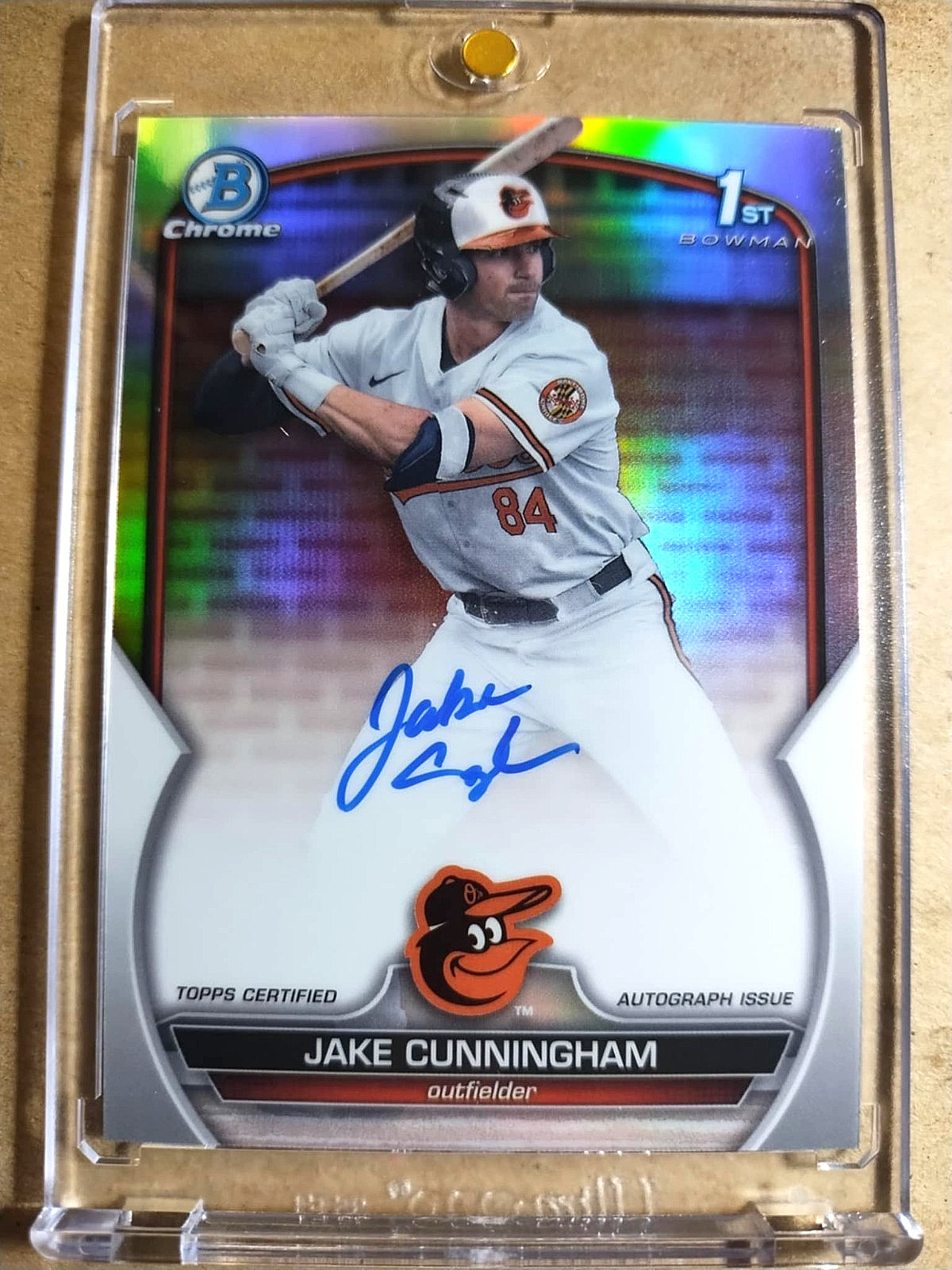 2023 Jake Cunningham 1st Bowman Chrome Rookie Autograph Silver Refractor RC /499