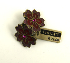 Konplott Ohrstecker bronze "Flowers for Phoenix" Swarovski pink Strassteine