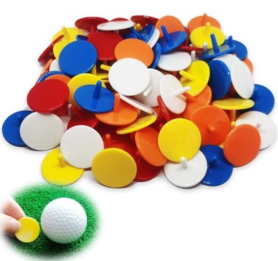 Adhere Golf Ball Markers 50 100 pcs Plastic Position 15/16'', Mix colors・50 