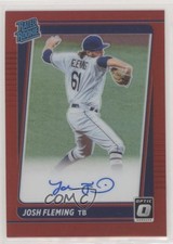 2021 Donruss Optic Rated Rookie Signatures Red Prizm 44/50 Josh Fleming Auto 1d4