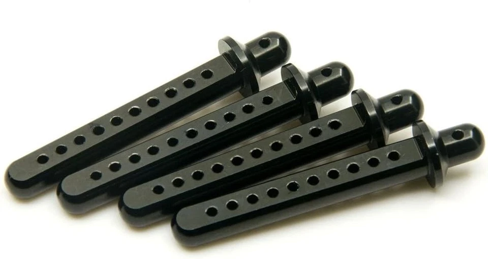 RC Crawler Cars Parts Black Aluminum Body Post Mounts 4PCS for 1:10 SCX10...  - Image 2 of 4