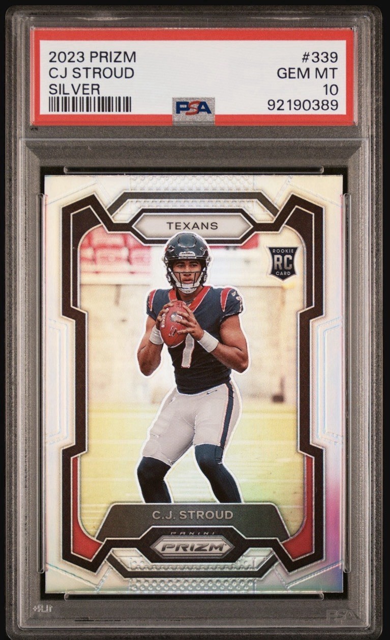 2023 Panini Prizm - CJ Stroud - #339 - Silver Prizm (RC) Rookie -PSA GEM MINT 10