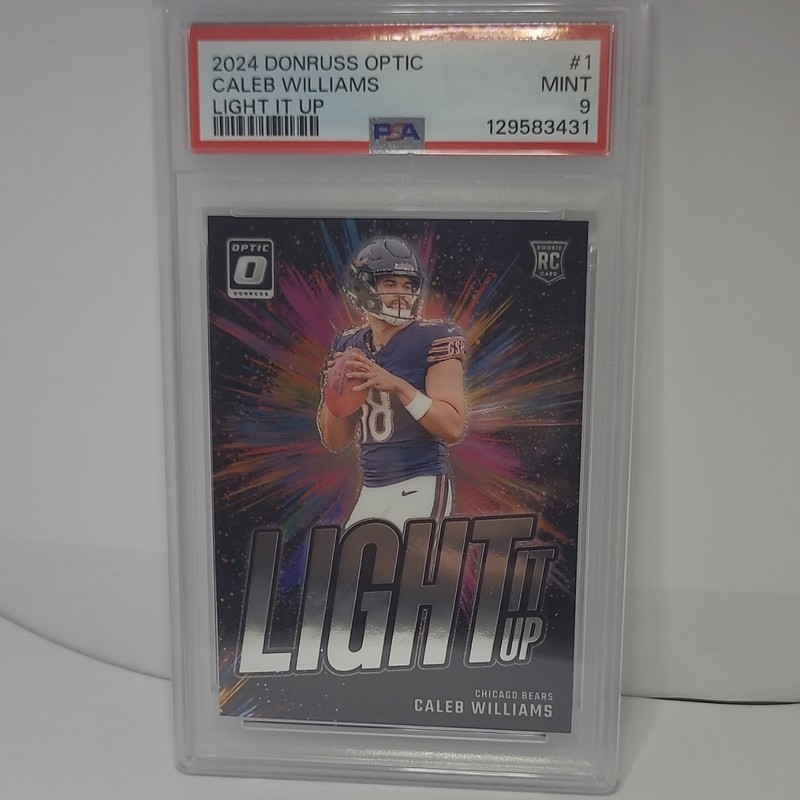 Panini 2024 Donruss Optic Light It Up Insert #1 Caleb Williams RC PSA 9 Bears