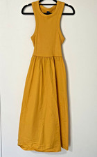 Maxi Dress Small Stretch Top & Waist Pockets Casual Summer Comfort Sleeveless