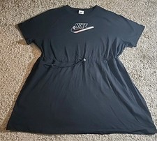 Nike Womens Black Sportswear Icon Clash Tunic T-Shirt Dress Size 1X see Photo