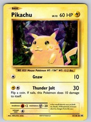 Pikachu 35/108 Cracked Ice Holo XY Evolutions Deck Exclusive