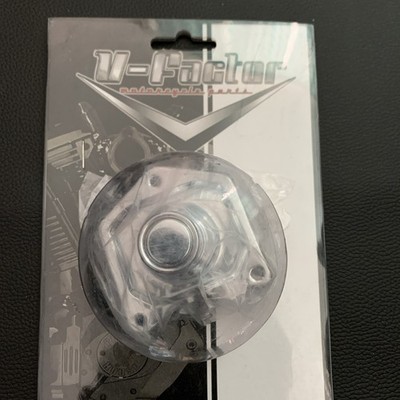 V-Factor 17762 Chrome Solenoid Cover Push Button Starter - Harley Big Twin 91-17