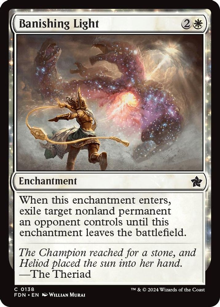 2024 Magic: The Gathering: Foundations Banishing Light (#138, Common, Near Mint)