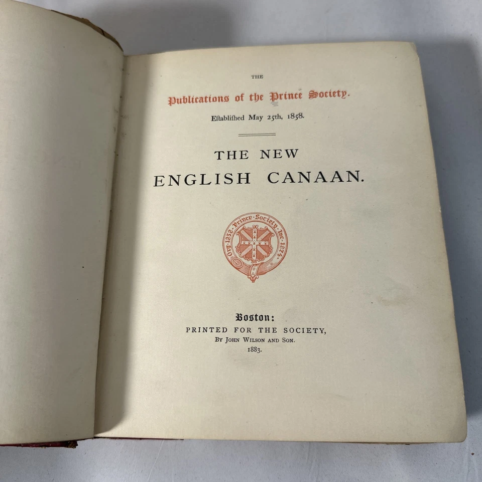 The New English Canaan Thomas Morton Publications Prince Society 1883 Limited - Image 4 of 4