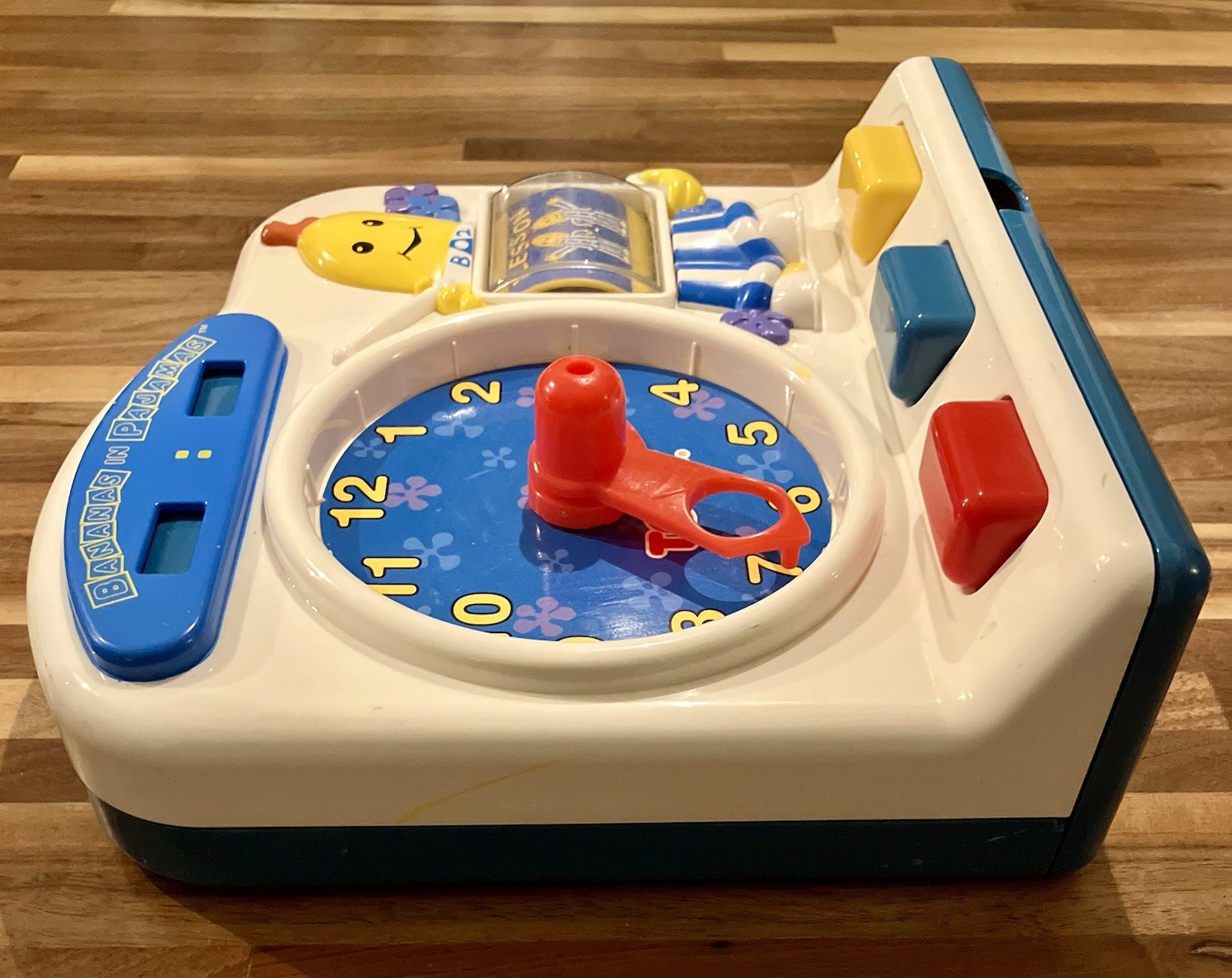 Vintage 1996 TOMY Bananas in Pajamas Clock Learning To Tell Time For Parts Only