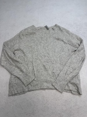Vince Sweater Womens XS Gray Cashmere Linen Crewneck Long Sleeve Pullover Knit