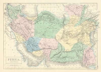 Persien & Afghanistan. Iran SW Asien Piratenküste 'Debai' (Dubai) HALLE 1854 Karte