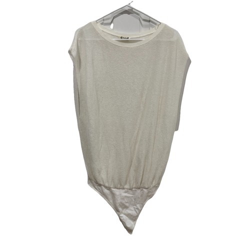 Free People Intimate Mesh Shirt Damen Medium M weiß Body Einteiler Mesh